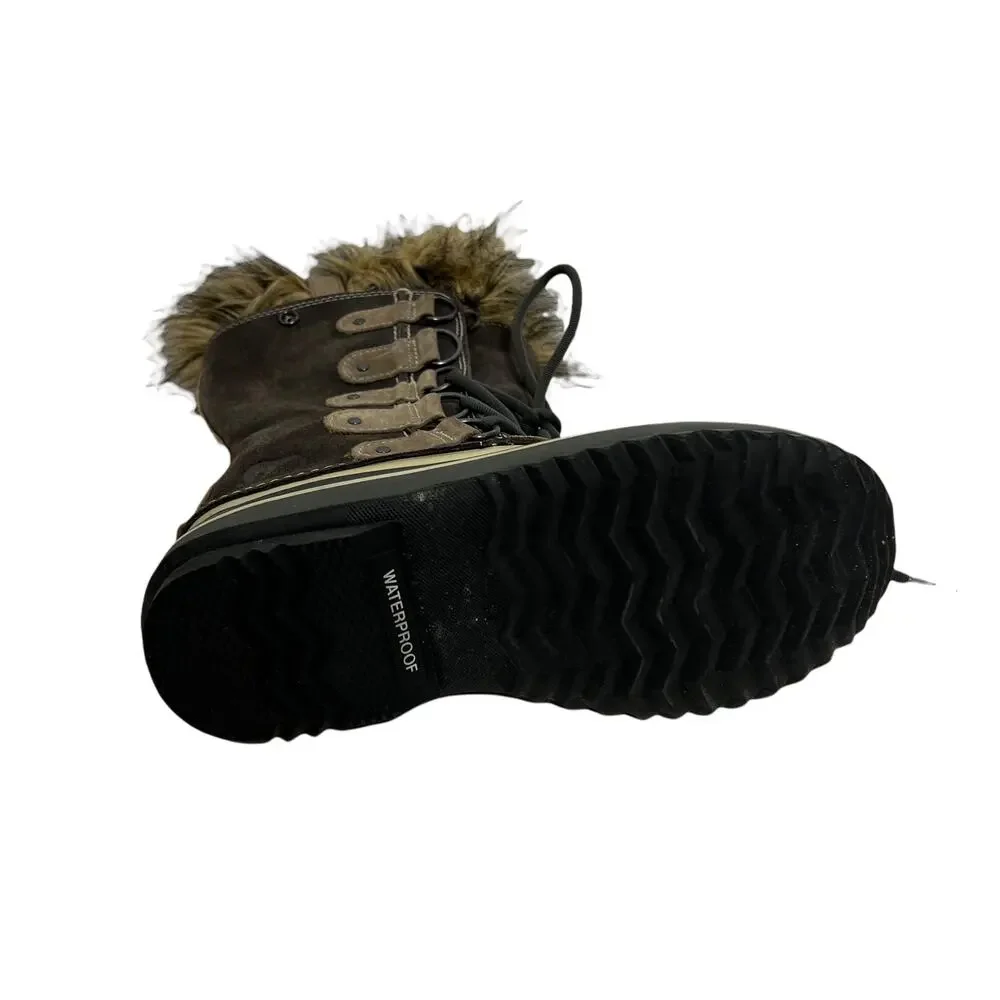Sorel Joan‎ of Arctic W Sz 6 Winter Boots Waterproof Faux Fur Suede Mid-Calf